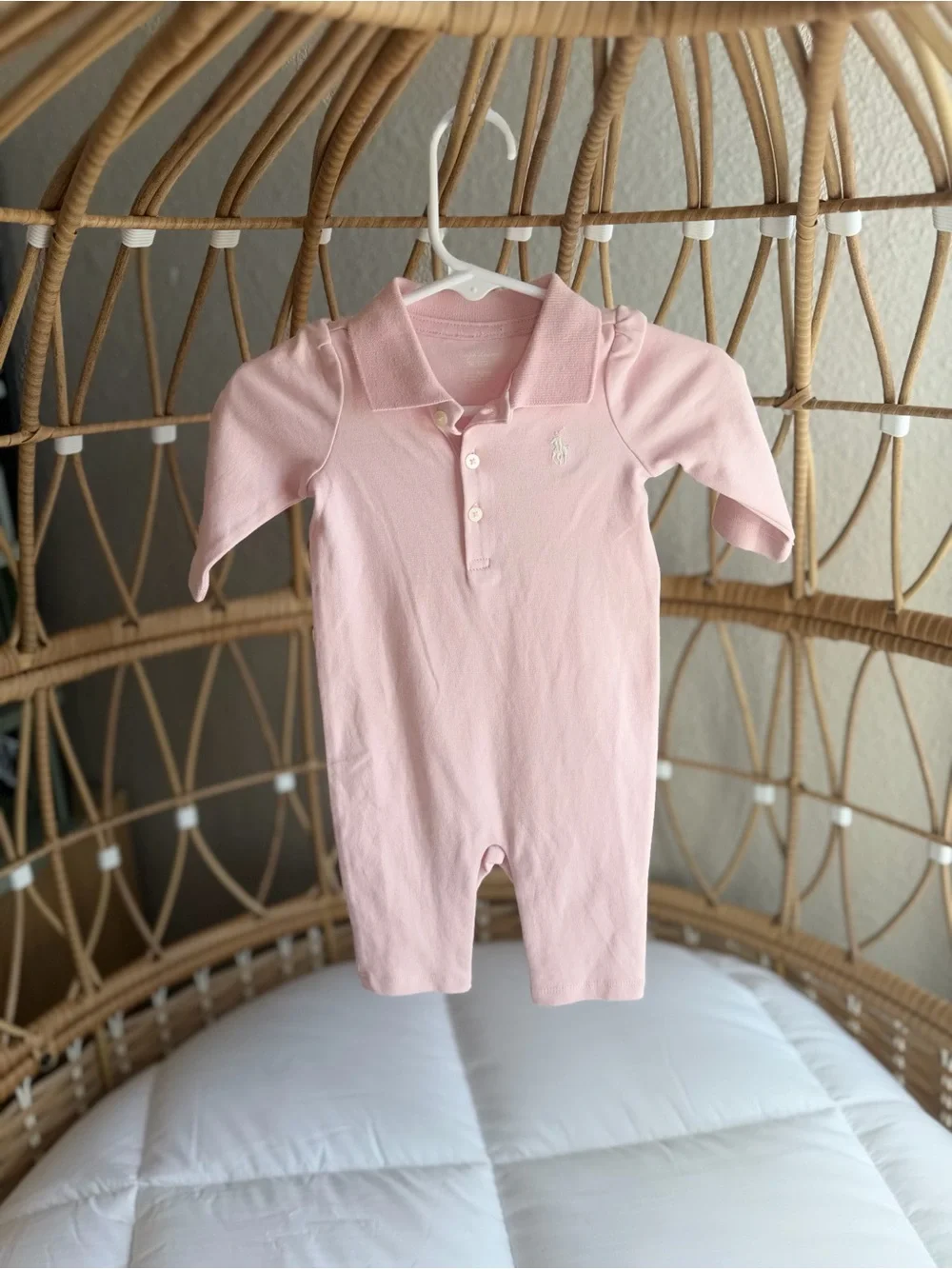 Ralph Lauren Pink Polo Romper One-Piece